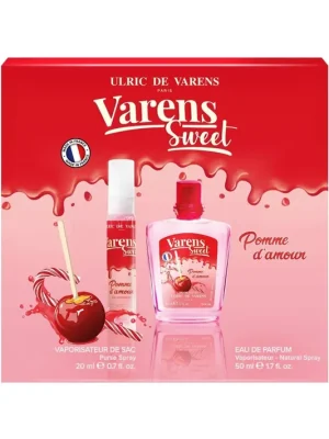 Ihned K Objednání ULRIC DE VARENS - Varens Sweet Pomme D'Amour Parfémová sada - Dámská parfémová voda 50 ml + 20 ml kapesní sprej - Ovocná jablečná vůně