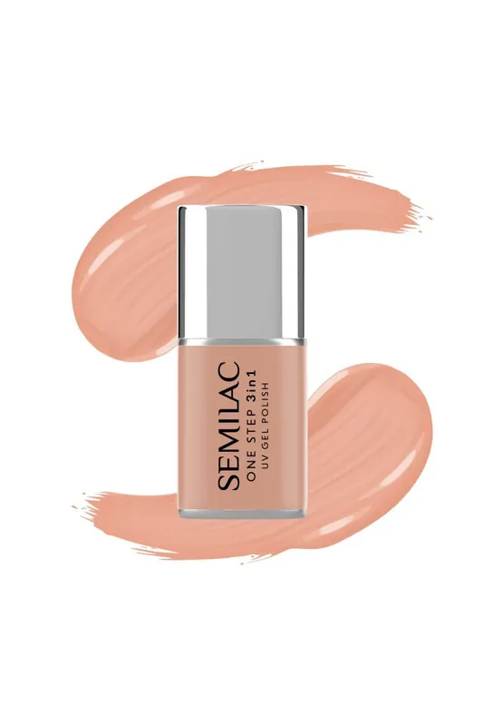 Semilac One Step Hybrid 3v1 UV gel lak S450 Warmth Peach – broskvový odstín, 7 ml Víkendová Akce