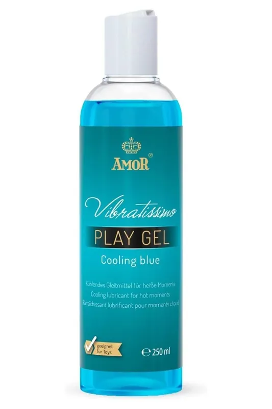 Amor Vibratissimo Play Gel Chladivý modrý 250 ml Expresní Doručení