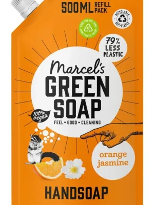 Marcel’s Green Soap Tekuté mýdlo na ruce Orange & Jasmine – náhradní náplň – 500 ml Sleva