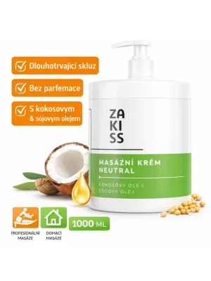 ZAKISS Masážní krém Neutral – 1000 ml Rychlé Dodání