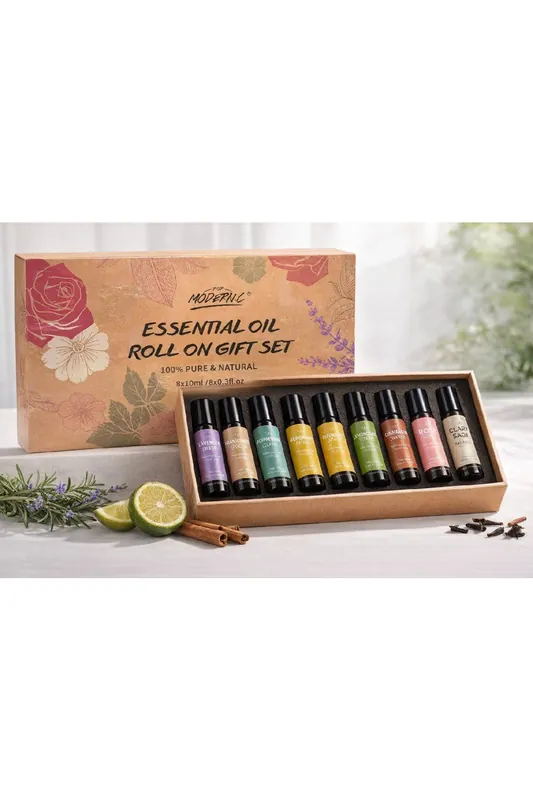 Pop Modern.C – Dárková sada roll-on esenciálních olejů (8 × 10 ml) Super Cena
