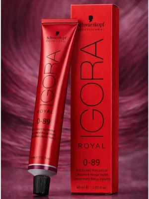 Omezená Nabídka Schwarzkopf Professional IGORA ROYAL 0-89 Koncentrát na červenofialovou barvu 60 ml