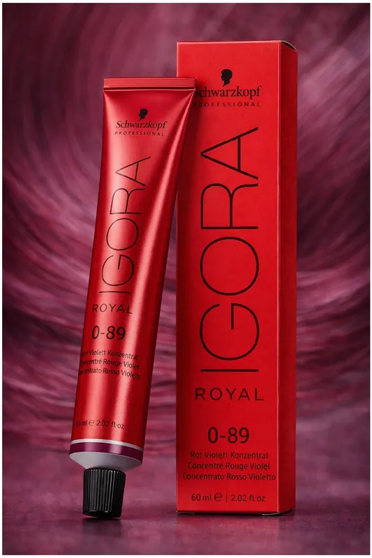 Omezená Nabídka Schwarzkopf Professional IGORA ROYAL 0-89 Koncentrát na červenofialovou barvu 60 ml