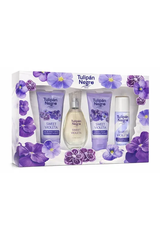Tulipán Negro Sweet Violeta – dárková sada pro ženy Super Cena