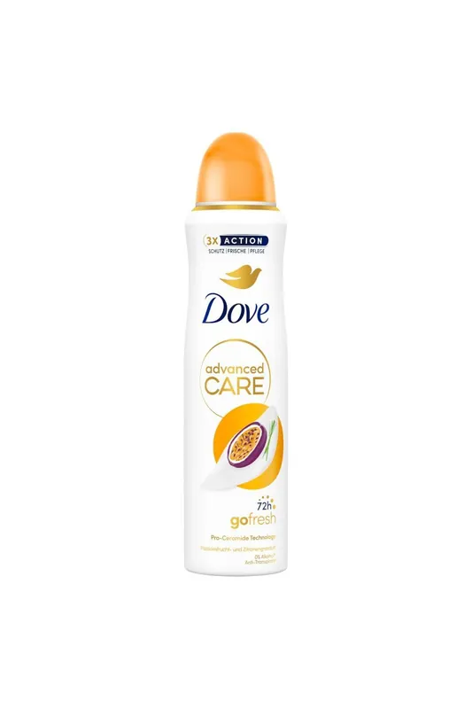Aktuální Dove Advanced Care Go Fresh s vůní mučenky a citronové trávy sprej 72 hodin 200 ml