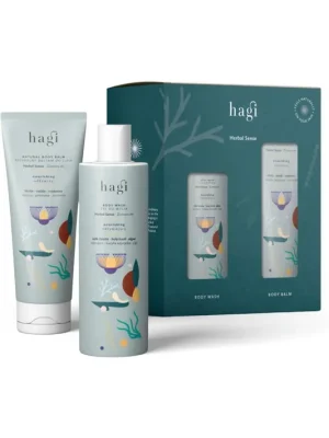 Cenově Výhodný Dárková sada Hagi Herbal Sense (sprchový gel 300 ml, tělový balzám 200 ml), EXP: 02/2026