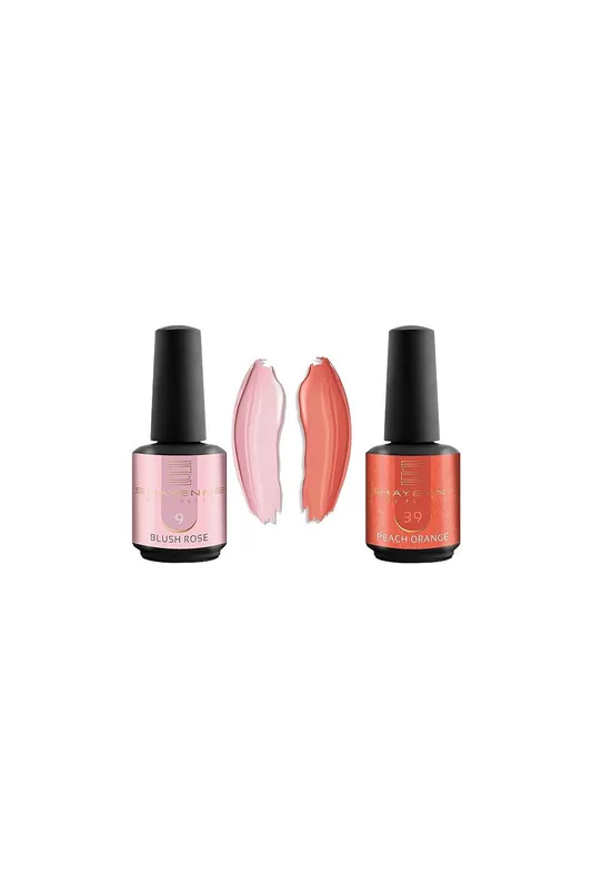 Sada UV gelových laků na nehty Shayenne – Blush Rose & Peach Orange (2×15 ml) Ihned K Objednání