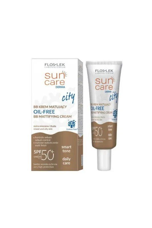 Flos-Lek, CITY BB matující krém OIL-FREE SPF 50+, 30 ml, EXP: 03/2026 Speciální Cena