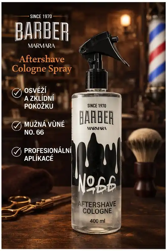 Aktuální Marmara Barber No. 66 Aftershave Cologne Spray 400 ml
