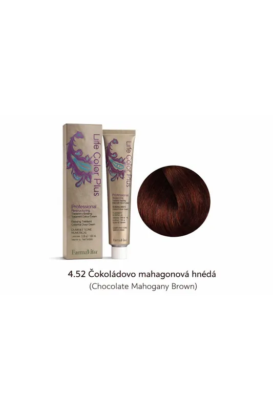 Farmavita Life Color Plus 4.52 – čokoládovo mahagonová hnědá ( 100 ml) exp.:01/26 Super Cena