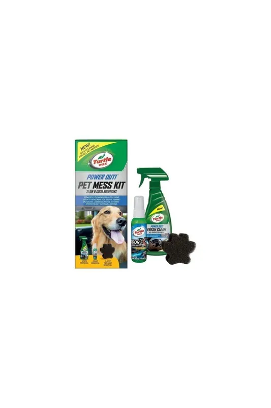TURTLE WAX 53055 Sada na čištění auta – enzymatický čistič 500 ml, 59 ml lahvička na odstranění zápachu + houbička Nejlepší Volba
