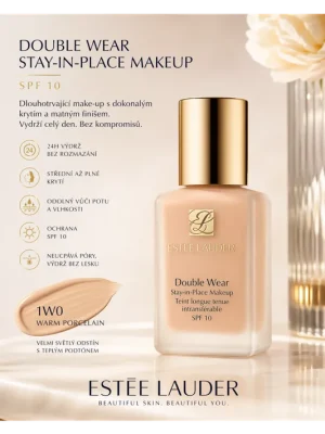 Nejprodávanější Estée Lauder Double Wear Stay-in-Place Makeup SPF 10 – odstín 1W0 Warm Porcelain 30ml