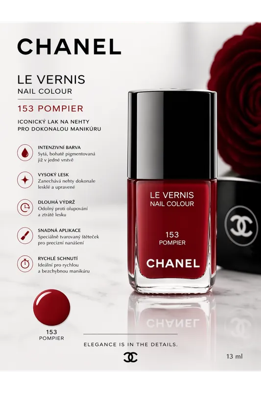 Odeslání Ihned Chanel Le Vernis Nail Colour – odstín 153 Pompier 13ml