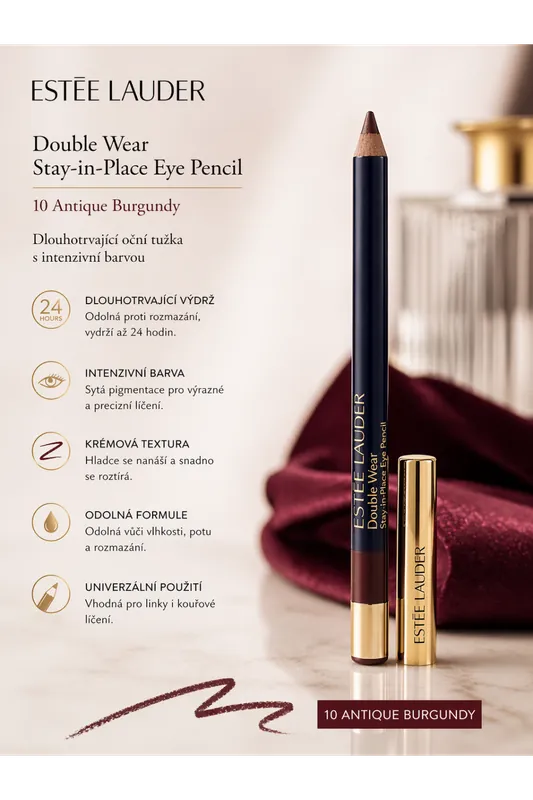 Autentický Estée Lauder Double Wear Stay-in-Place Eye Pencil – odstín 10 Antique Burgundy