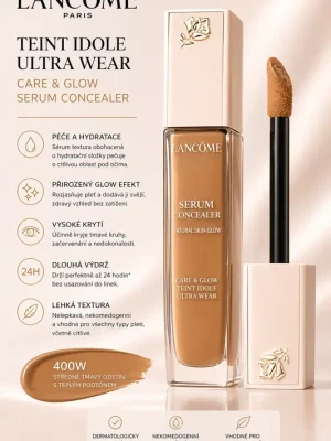 Ověřený Lancôme Teint Idole Ultra Wear Care & Glow Serum Concealer – odstín 400W 13ml