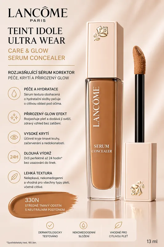 Vrácení Zdarma Lancôme Serum Concealer – rozjasňující korektor se sérovým efektem (odstín 330N) 13ml