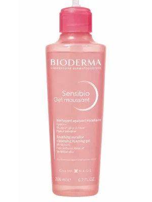 Omezená Nabídka Bioderma Sensibio Gel moussant – zklidňující čisticí pěnivý gel 200 ml (poškozený aplikátor)