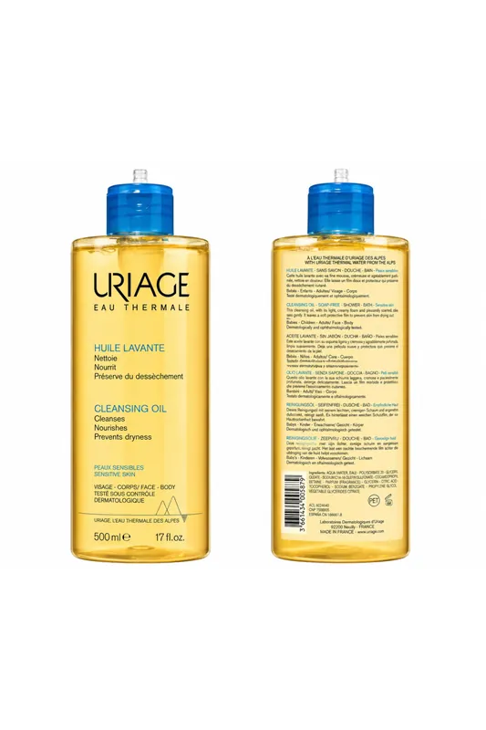 URIAGE Eau Thermale Huile Lavante – čisticí sprchový olej 500 ml, (poškozený aplikator) Bezpečná Platba