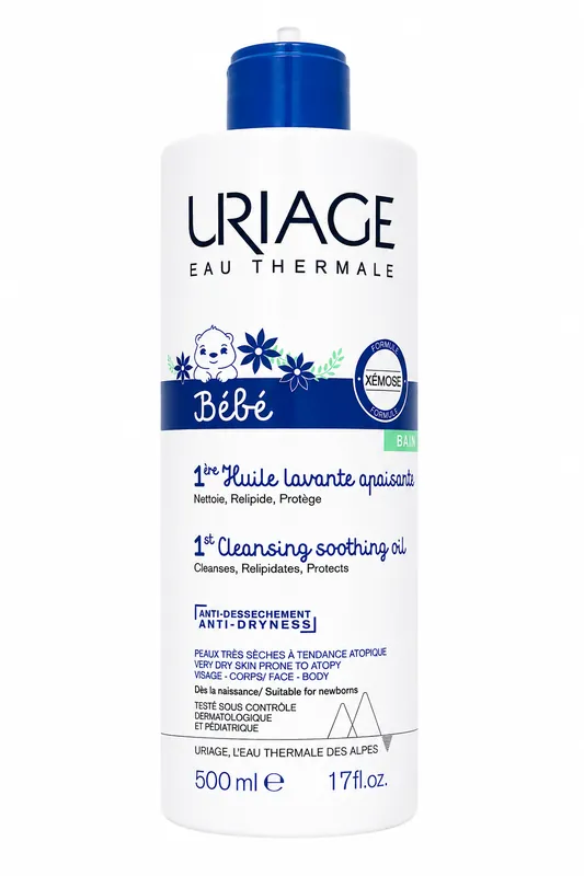 URIAGE Bébé Jemný mycí olej(500 ml),poškozený aplikátor Nejprodávanější