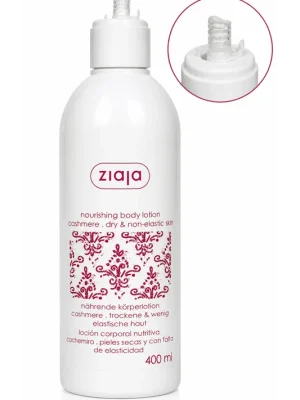 Cenově Výhodný Ziaja Nourishing Vyživující tělové mléko s kašmírem 400 ml (poškozený aplikátor)