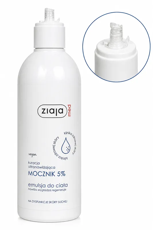 Ziaja Med Urea 5% Tělová emulze s 5% ureou pro suchou pokožku 400 ml (poškozený aplikátor) Levný