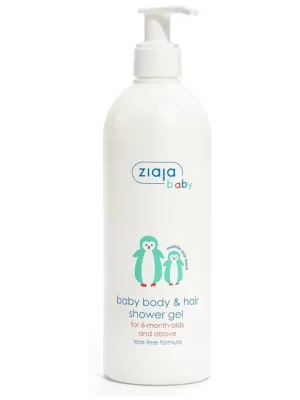 Novinka ZIAJA BABY – Hypoalergenní sprchový gel na tělo a vlasy pro děti 400 ml-(poškozený aplikátor)