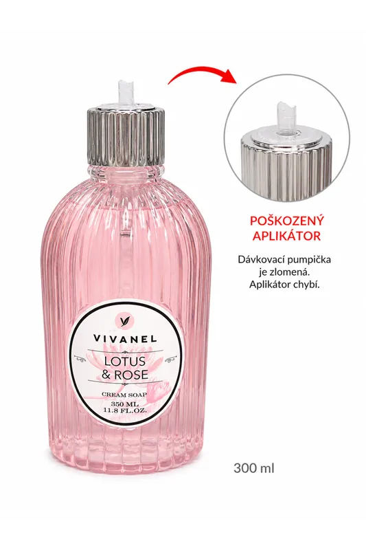 Vivanel Lotus & Rose – tekuté krémové mýdlo, 350 ml (poškozený aplikátor) Nejlepší Cena