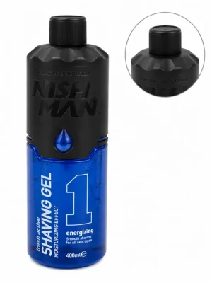 Nejlepší Cena Nish Man Shaving Gel No.1 Energizing – hydratační gel na holení, 400 ml(poškozený aplikátor)