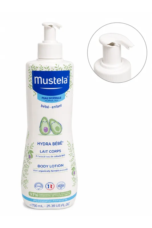 Mustela Hydra Bébé – hydratační tělové mléko pro děti, 750 ml (poškozený aplikátor) Hit Sezóny