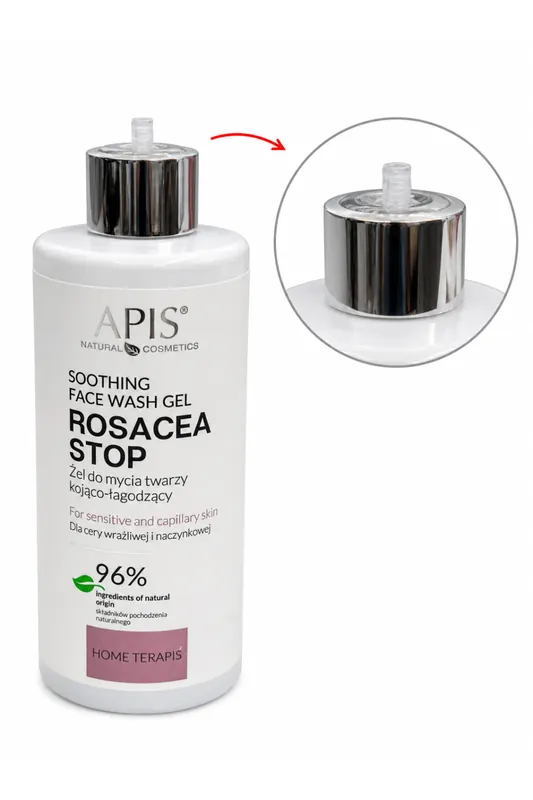 Apis Rosacea Stop – zklidňující čisticí gel na obličej, 300 ml (poškozený aplikátor) Pouze Dnes
