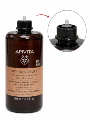 Apivita Dry Dandruff – šampon protilupům, 500 ml (poškozený aplikátor) Ověřený