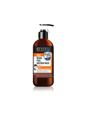 Bezpečná Platba Revuele Men Care Solutions Barber Salon Step 1 mycí přípravek pro vousy, poškozený aplikátor) obličej i vlasy. (