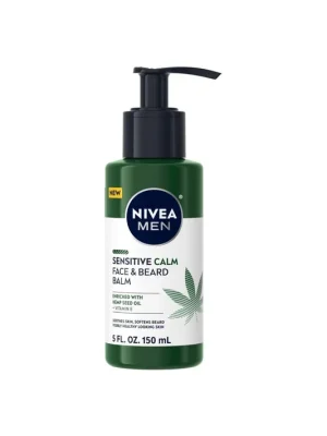 Výhodná Nabídka NIVEA Men Sensitive Calm balzám na obličej a bradu 150 ml-(poškozený aplikátor)