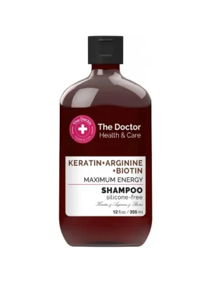 The Doctor Health & Care Keratin + Arginine + Biotin Maximum Energy Shampoo-(poškozený aplikátor) Víkendová Akce