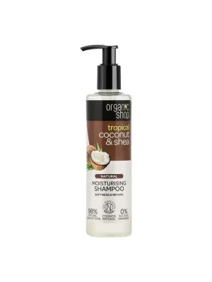 Organic Shop Přírodní hydratační šampon Tropický kokos & Shea 280 ml-(poškozený aplikátor) Odeslání Ihned