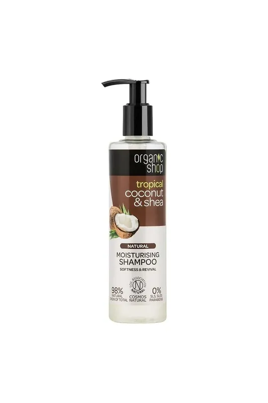Organic Shop Přírodní hydratační šampon Tropický kokos & Shea 280 ml-(poškozený aplikátor) Odeslání Ihned