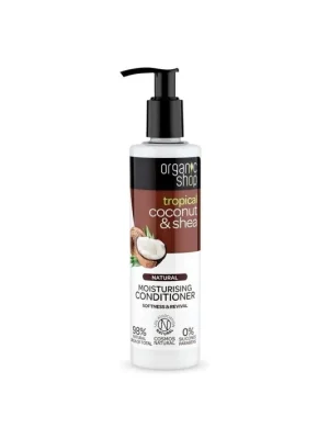 Organic Shop Přírodní hydratační kondicionér Tropický kokos & Shea 280 ml-(poškozený aplikátor) Ověřený