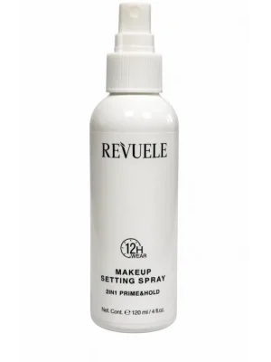 Cenově Výhodný REVUELE Makeup Setting Spray 2v1 Prime & Hold Fixační sprej na make-up 120ml, (bez víčka)