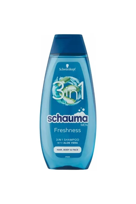 Nová Kolekce Schwarzkopf Šampon Schauma Men s mořskými minerály a aloe vera 3 v 1, 400 ml