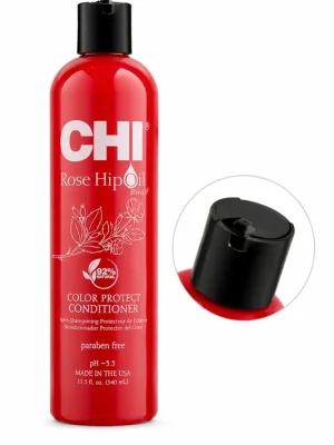 Vrácení Zdarma CHI Rose Hip Oil Blend Color Protect Conditioner 340 ml (poškozený aplikátor)