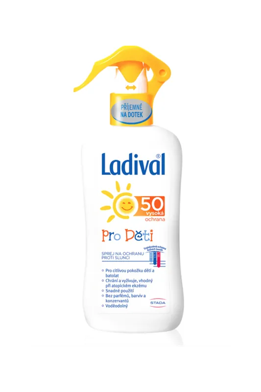 Ladival Pre Deti dětský opalovací sprej SPF 50 200 ml, EXP: 05/2026 Akční Nabídka