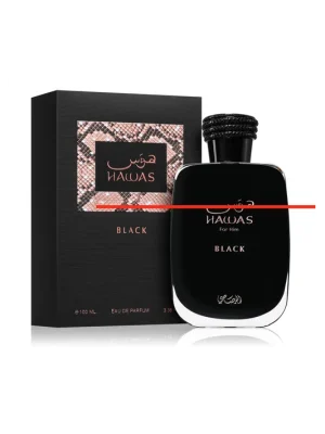 Výprodej Rasasi Hawas Black EDP, 100 ml (Bez krabičky / chybí část obsahu)