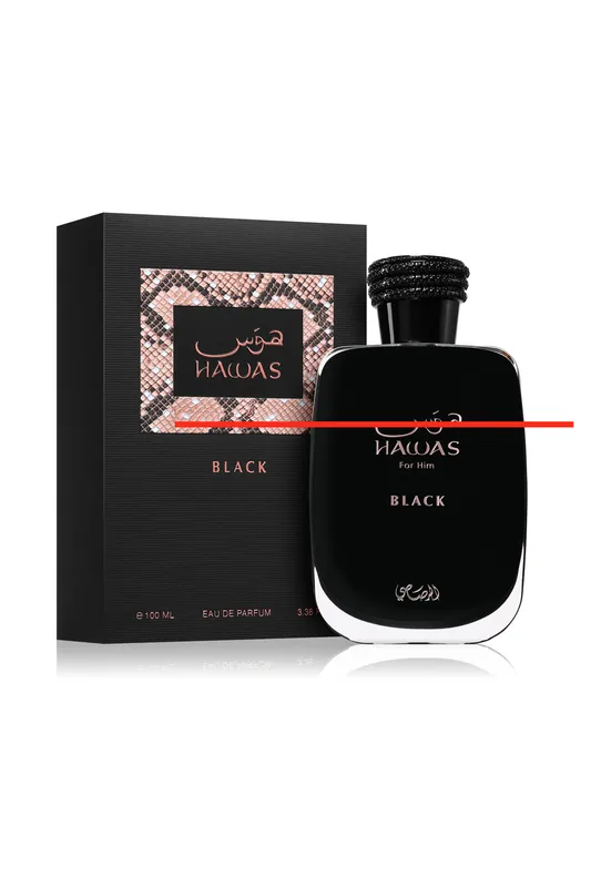 Výprodej Rasasi Hawas Black EDP, 100 ml (Bez krabičky / chybí část obsahu)
