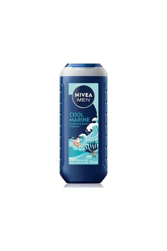 NIVEA MEN Cool Marine Sprchový gél 3v1, 250 ml Autentický