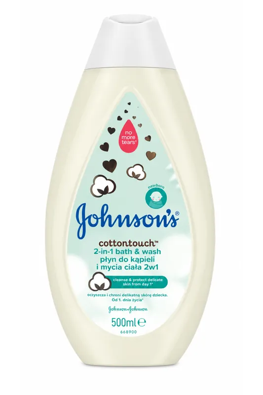 Sezónní Sleva Johnson’s Cottontouch 2v1 Bath & Wash 500 ml (poškozený aplikátor)