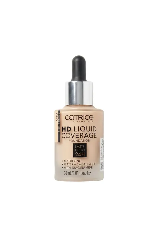 Oblíbený Catrice tekutý make-up HD coverage 010 30 ml, (produkt má poškozený obal)
