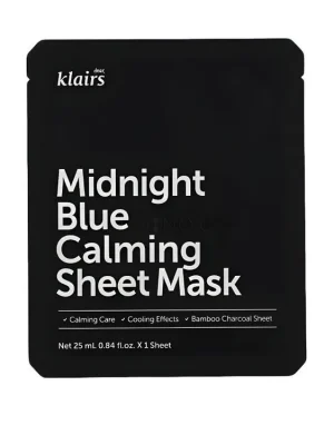 Cenový Hit Dear KlairsMidnight Blue Calming Sheet Mask - plátýnková maska se zklidňujícím účinkem