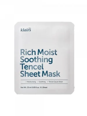 Dear Klairs Rich Moist Soothing Tencel Sheet Mask - hydratační pleťová maska Časově Omezené