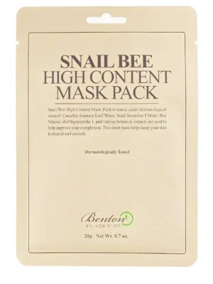 Novinka Benton Snail Bee High Content Mask - plátýnková maska se šnečím extraktem a včelím jedem